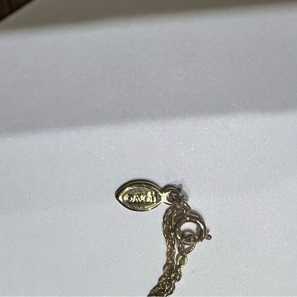 Vintage Child’s March Birthstone Aquamarine Blue & Clear Rinestone Necklace - Picture 7 of 7